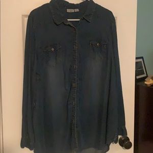 Long sleeve denim shirt